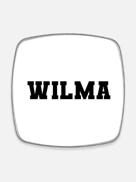 Name - Wilma - Viereckiger Kühlschrankmagnet - Weiß