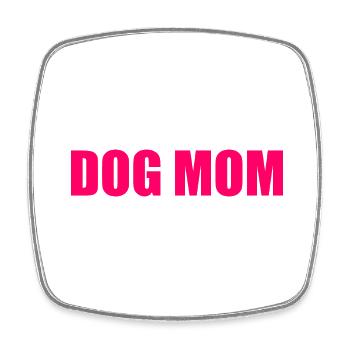 Dog mom - Square fridge magnet - white - Front