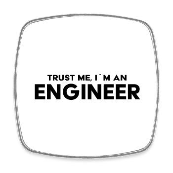 trust me, I´m an engineer - Square fridge magnet - white - Front
