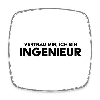 vertrau mir, ich bin ingenieur - Viereckiger Kühlschrankmagnet - Weiß - Vorne