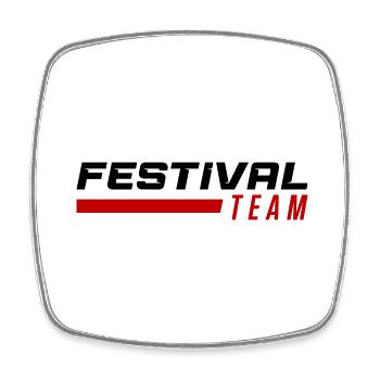 festival team - Viereckiger Kühlschrankmagnet - Weiß - Vorne