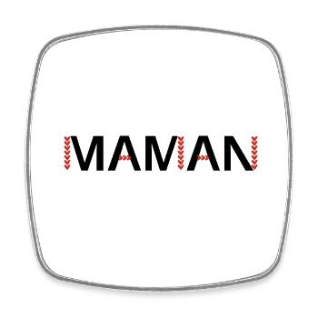 Idée cadeau maman - Magnet carré - blanc - Devant