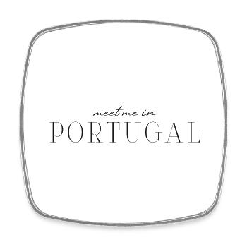 I love Portugal - Square fridge magnet - white - Front