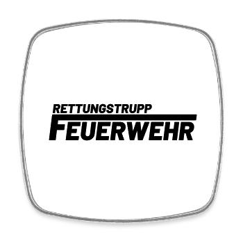 Rettungstrupp Freiwillige Feuerwehr - Viereckiger Kühlschrankmagnet - Weiß - Vorne