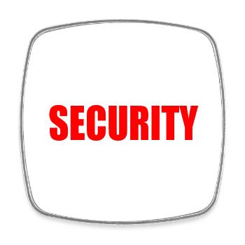 Security - Square fridge magnet - white - Front