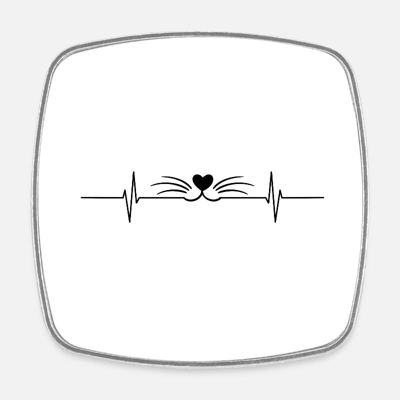 I love Animals - Square fridge magnet - white