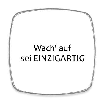 Motivations Shirt, Yoga Shirt, sein Einzigartig - Viereckiger Kühlschrankmagnet - Weiß - Vorne