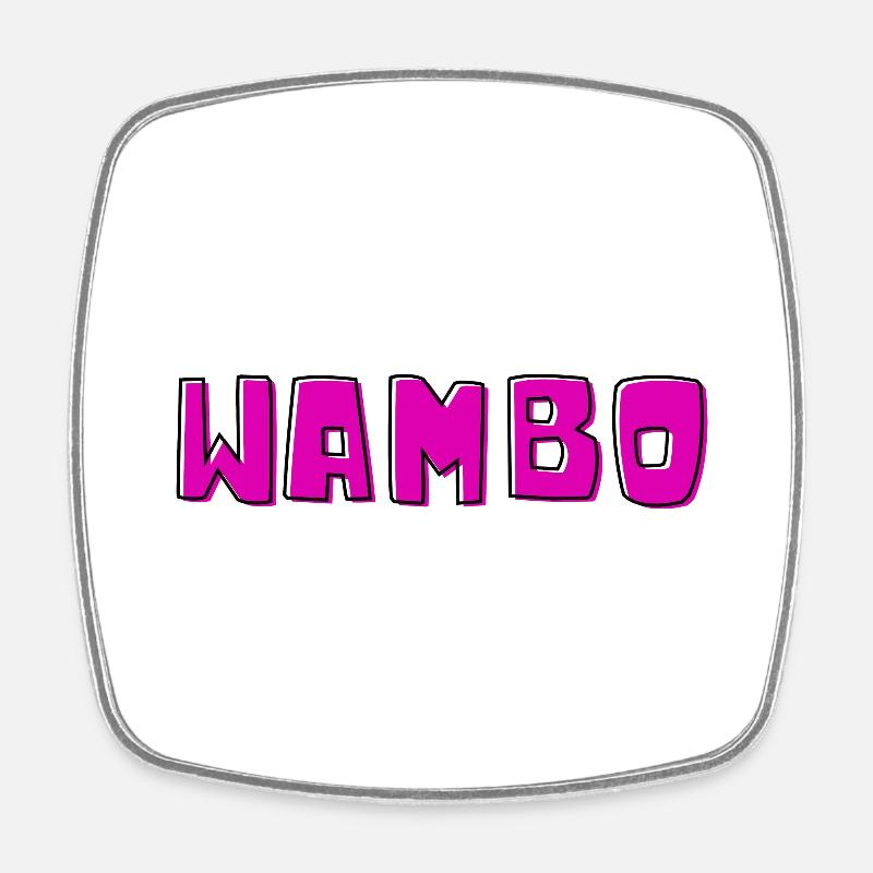 Wambo - Magnet carré - blanc