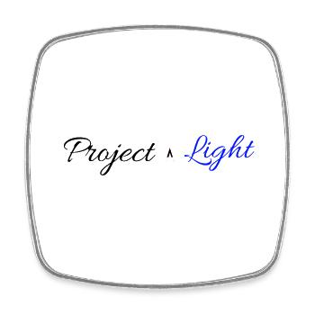 Ramadan, Project light. - Square fridge magnet - white - Front