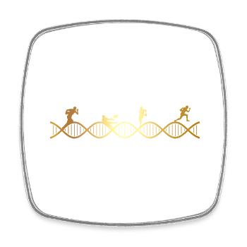 rugby is in my DNA - Square fridge magnet - white - Front