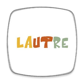 LAUTER - Viereckiger Kühlschrankmagnet - Weiß - Vorne