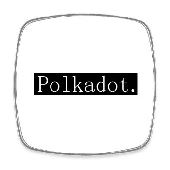 [HD] Polkadot - Magnet carré - blanc - Devant