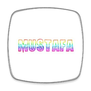 Mustafa RS Rainbow - Square fridge magnet - white - Front