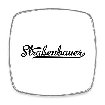 Straßenbauer - Viereckiger Kühlschrankmagnet - Weiß - Vorne