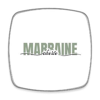 Dear Godmother - Godmother Gift - Square fridge magnet - white - Front
