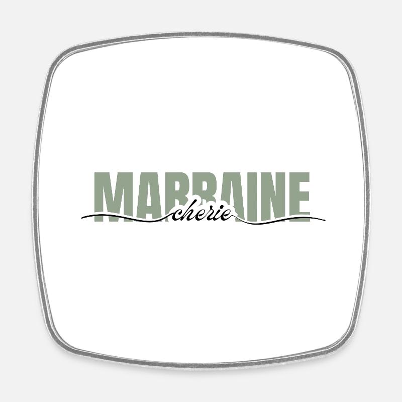 marraine chérie -cadeau marraine - Magnet carré - blanc