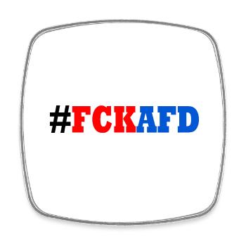 Fck afd - Viereckiger Kühlschrankmagnet - Weiß - Vorne