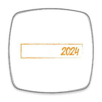 Lloret De Mar 2024 - Viereckiger Kühlschrankmagnet - Weiß - Vorne