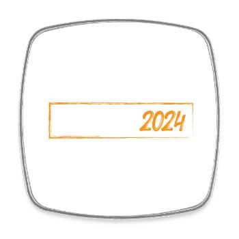Malle 2024 - Square fridge magnet - white - Front