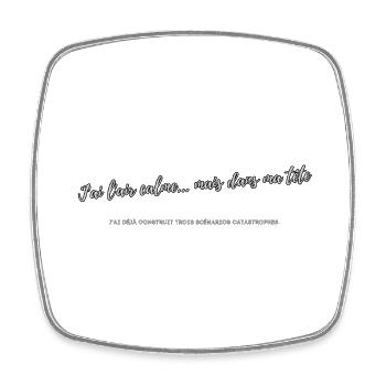 J'ai l'air calme - Magnet carré - blanc - Devant