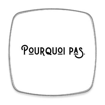 Why not - Square fridge magnet - white - Front