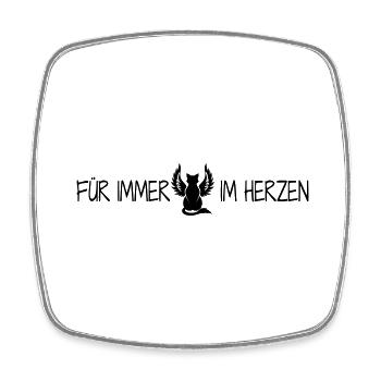 Für immer im Herzen - Viereckiger Kühlschrankmagnet - Weiß - Vorne