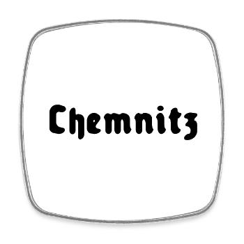 Chemnitz - Viereckiger Kühlschrankmagnet - Weiß - Vorne