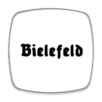 Bielefeld - Viereckiger Kühlschrankmagnet - Weiß - Vorne