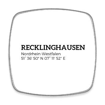Recklinghausen Nordrhein-Westfalen Koordinaten - Viereckiger Kühlschrankmagnet - Weiß - Vorne