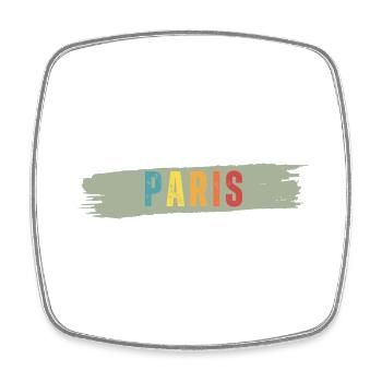 Paris - Viereckiger Kühlschrankmagnet - Weiß - Vorne