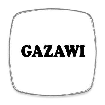 Gazawi gaza - Square fridge magnet - white - Front