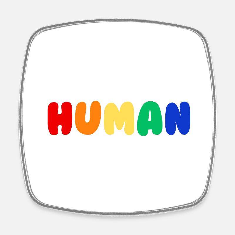 Human Pride - Square fridge magnet - white
