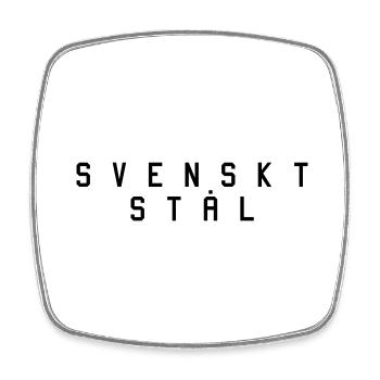 Swedish steel 1 - Square fridge magnet - white - Front