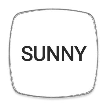 Sunny - Square fridge magnet - white - Front