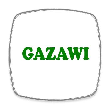 Gazawi gaza - Square fridge magnet - white - Front