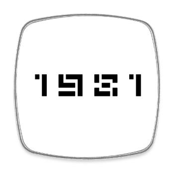 Année de naissance Anniversaire Né(e) en 1981 - Magnet carré - blanc - Devant