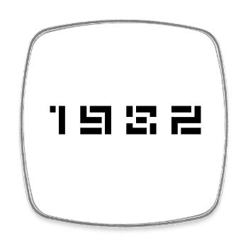 Year of Birth Birthday Born In - Made in 1982 - Square fridge magnet - white - Front