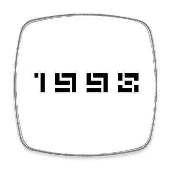 Year of Birth Birthday Born In - Made in 1998 - Square fridge magnet - white - Front