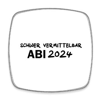 schwer vermittelbar abi 2024 abitur - Viereckiger Kühlschrankmagnet - Weiß - Vorne