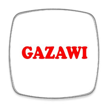 Gazawi gaza - Square fridge magnet - white - Front