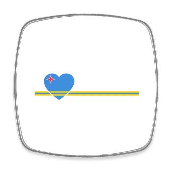 I love Aruba - Dutch Caribbean - Oranjestad - Square fridge magnet - white - Front