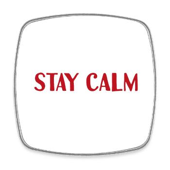 Stay Calm - Square fridge magnet - white - Front