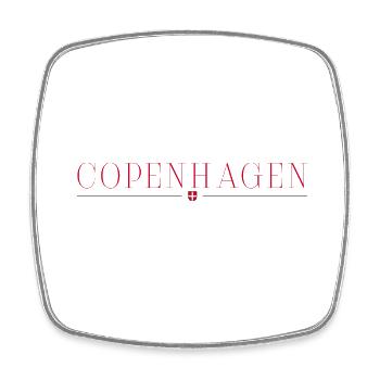 T-shirt de style Copenhague - Magnet carré - blanc - Devant