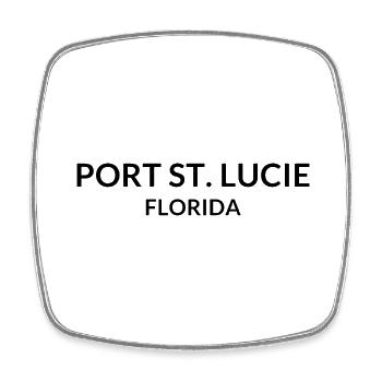 Port St. Lucie Florida USA - Viereckiger Kühlschrankmagnet - Weiß - Vorne