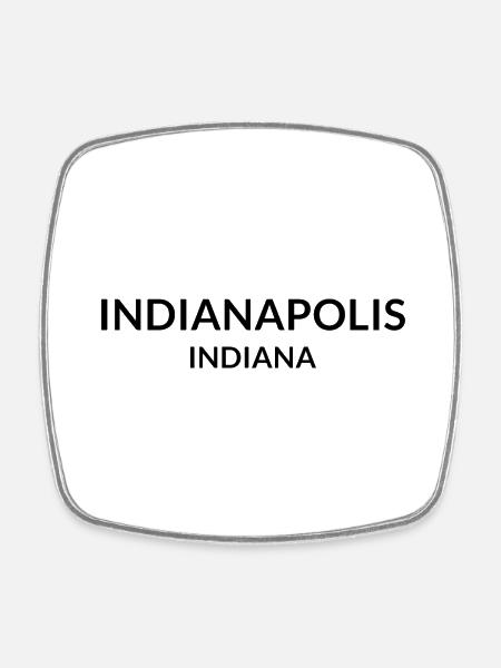 Indianapolis Indiana USA - Viereckiger Kühlschrankmagnet - Weiß