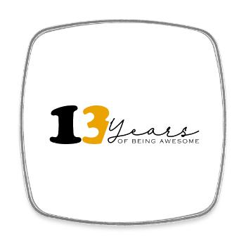 Vintage 2011 Drôle 13 ans Bday Hommes Femmes - Magnet carré - blanc - Devant