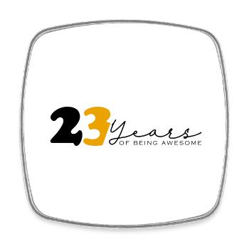 Vintage 2001 Drôle 23 ans Bday Hommes Femmes - Magnet carré - blanc - Devant