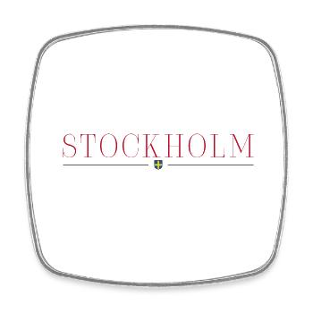 Stockholm Suède Style Design T-Shirt - Magnet carré - blanc - Devant