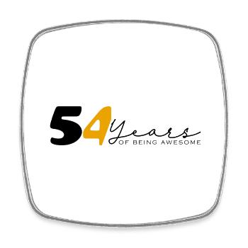 Vintage 1970 Funny 54 Year Old Bday Men Women - Square fridge magnet - white - Front