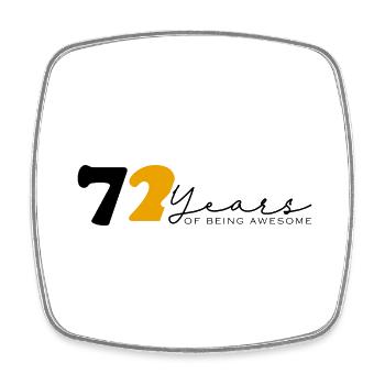 Vintage 1952 Funny 72 Year Old Bday Men Women - Square fridge magnet - white - Front